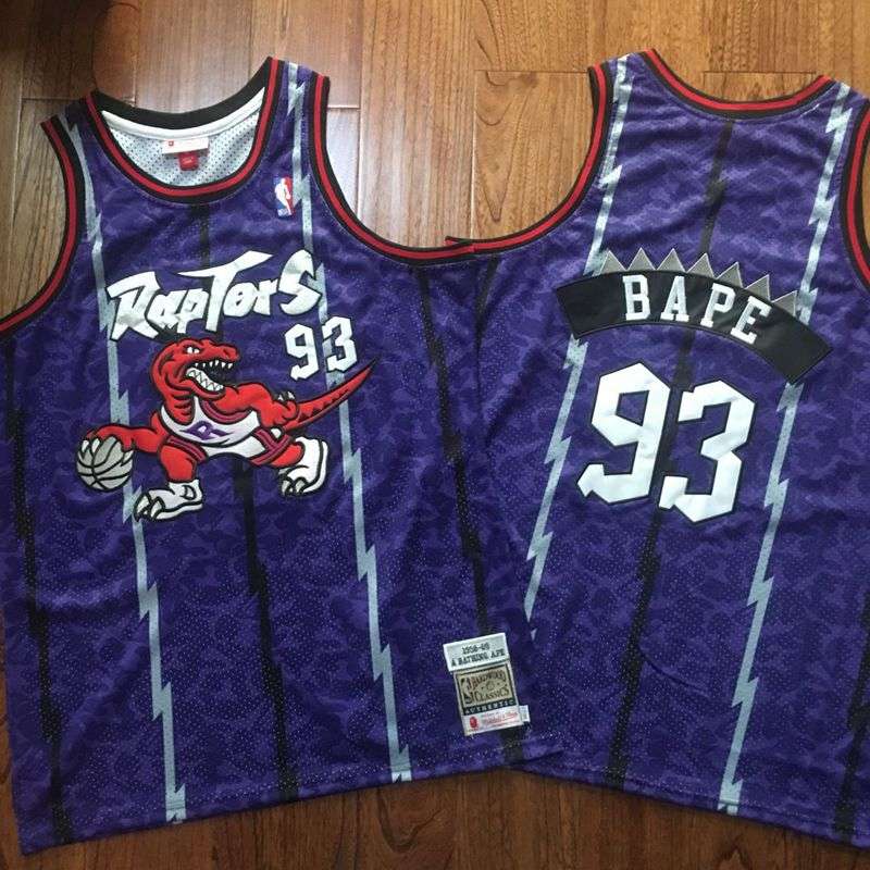 Toronto Raptors 1998/99 Purple #93 BAPE Classics Basketball Jersey (Closely Stitched)