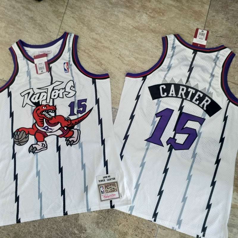 Toronto Raptors 1998/99 White #15 CARTER Classics Basketball Jersey (Closely Stitched)