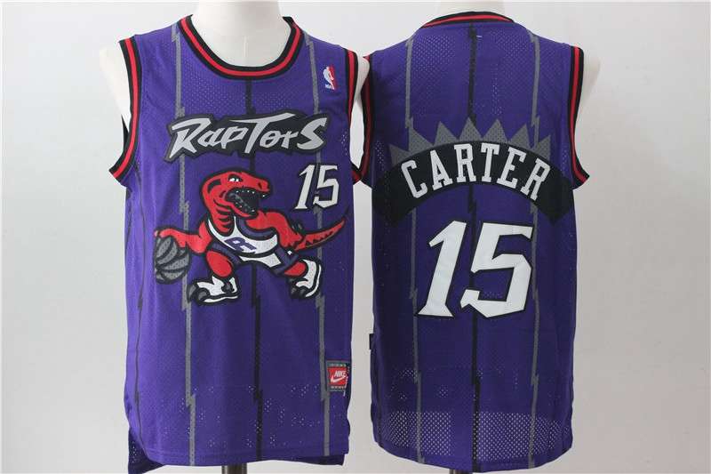 Toronto Raptors Purple #15 CARTER Classics Basketball Jersey (Stitched)