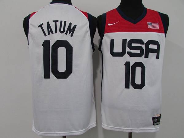 2021 USA White #10 TATUM Basketball Jersey (Stitched)