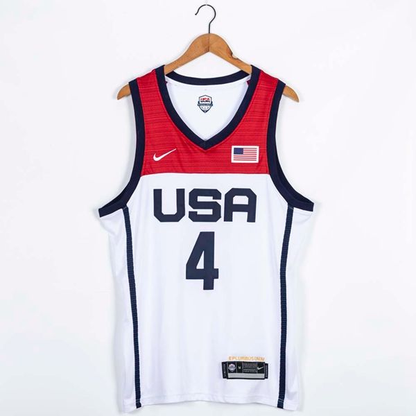 2021 USA White #4 BEAL Basketball Jersey (Stitched)