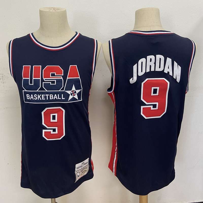 USA 1992 Dark Blue #9 JORDAN Classics Basketball Jersey (Stitched)