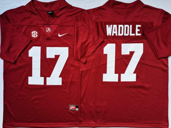 Alabama Crimson Tide Red #17 WADDLE NCAA Football Jersey