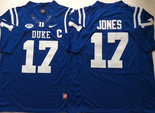 Duke Blue Devils Blue #17 JONES NCAA Football Jersey