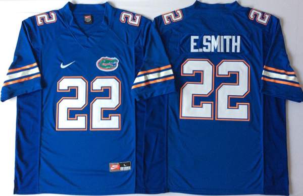 Florida Gators Blue #22 E.SMITH NCAA Football Jersey 02