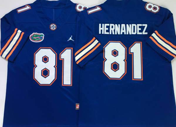 Florida Gators Blue #81 HERNANDEZ NCAA Football Jersey
