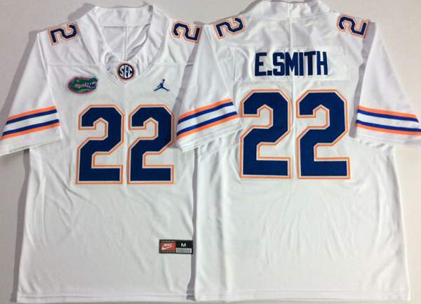Florida Gators White #22 E.SMITH NCAA Football Jersey