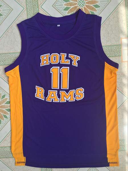 Holy Rams Blue #11 WALL Basketball Jersey