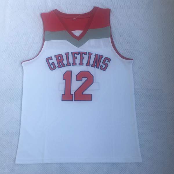 Griffins White #12 WILLIAMSON Basketball Jersey