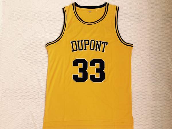 Dupont Yellow #33 WILLIAMS Basketball Jersey
