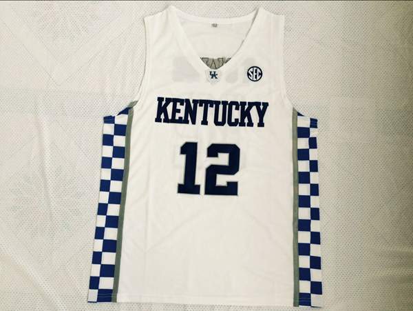 Kentucky Wildcats White #12 TOWNS NCAA Basketball Jersey