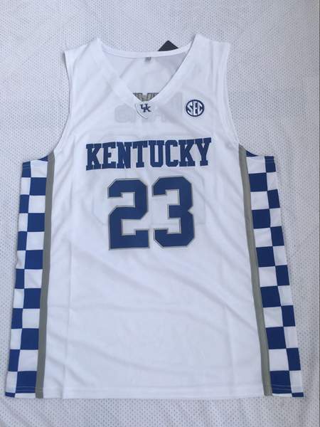 Kentucky Wildcats White #23 DAVIS NCAA Basketball Jersey