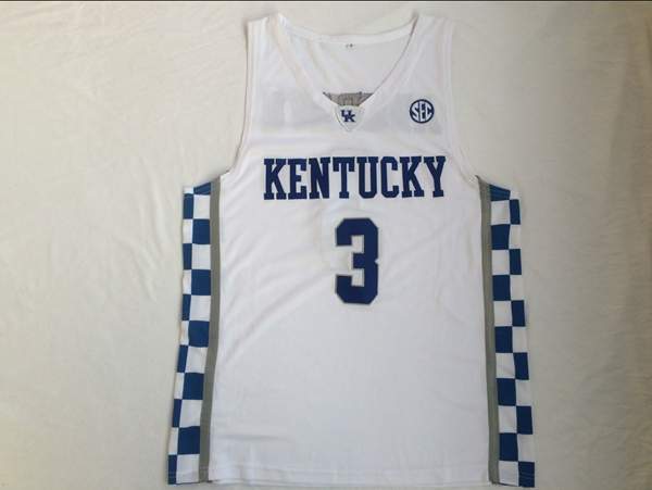Kentucky Wildcats White #3 ADEBAYO NCAA Basketball Jersey