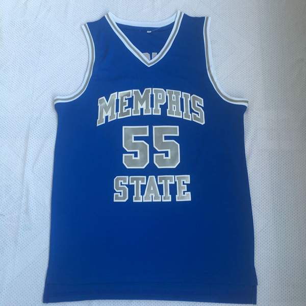 Memphis Tigers Blue #55 WRIGHT NCAA Basketball Jersey