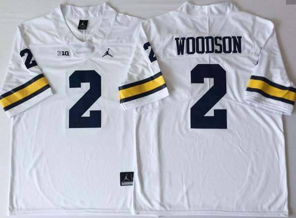 Michigan Wolverines White #2 WOODSON NCAA Football Jersey