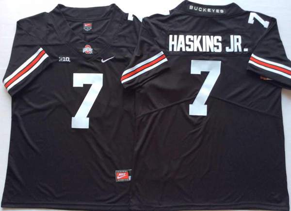 Ohio State Buckeyes Black #7 HASKINS JR. NCAA Football Jersey