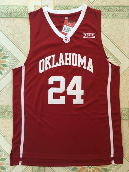 Oklahoma Sooners Red #24 HIELD NCAA Basketball Jersey