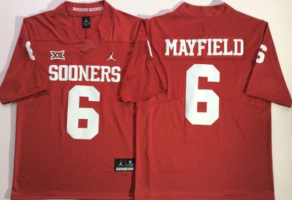 Oklahoma Sooners Red #6 MAYFIELD NCAA Football Jersey 02