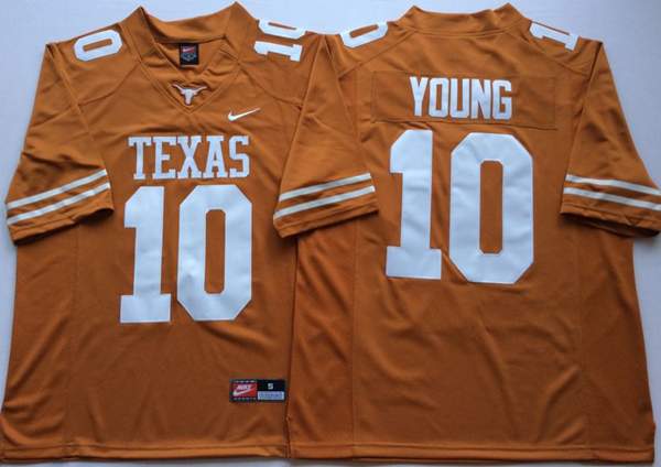 Texas Longhorns Orange #10 YOUNG NCAA Football Jersey