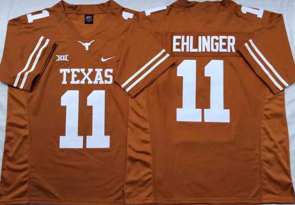 Texas Longhorns Orange #11 EHLINGER NCAA Football Jersey