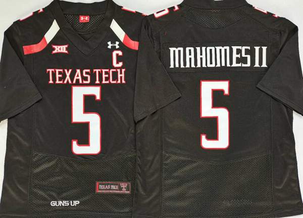 Texas Tech Red Raiders Black #5 MAHOMES II NCAA Football Jersey