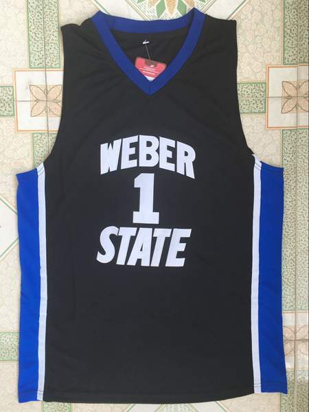 Weber State Wildcats Black #1 LILLARD NCAA Basketball Jersey