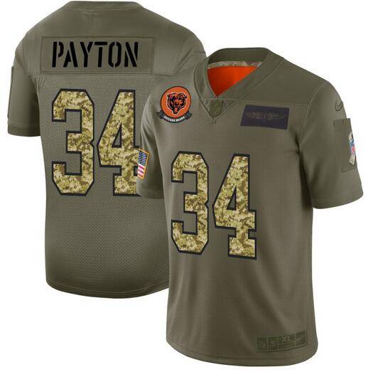 Chicago Bears Olive Salute To Service NFL Jersey 04