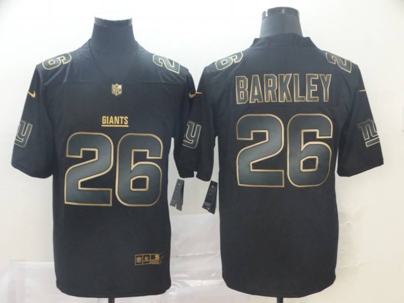 New York Giants Black Gold Vapor Limited NFL Jersey