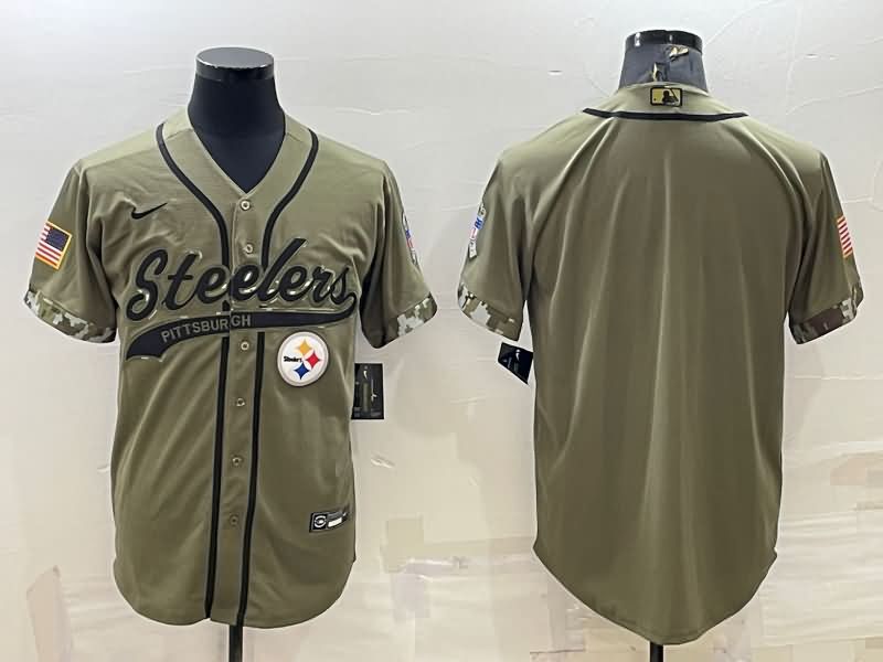 Pittsburgh Steelers Olive Salute To Service MLB&NFL Jersey
