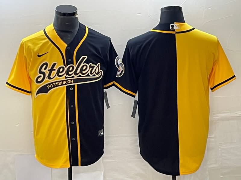Pittsburgh Steelers Yellow Black MLB&NFL Jersey