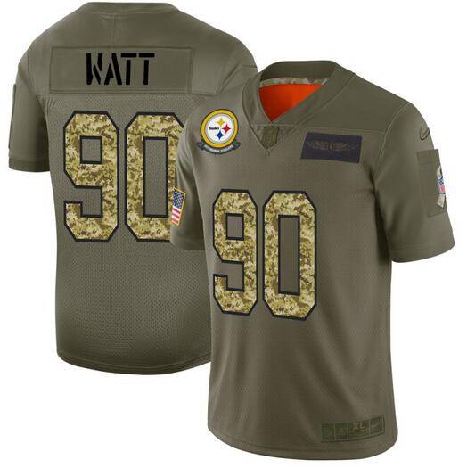 Pittsburgh Steelers Olive Salute To Service NFL Jersey 04
