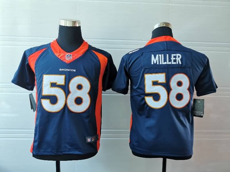 Kids Denver Broncos Dark Blue #58 MILLER NFL Jersey