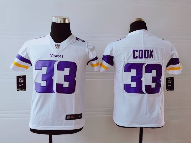Minnesota Vikings White #33 COOK NFL Jersey