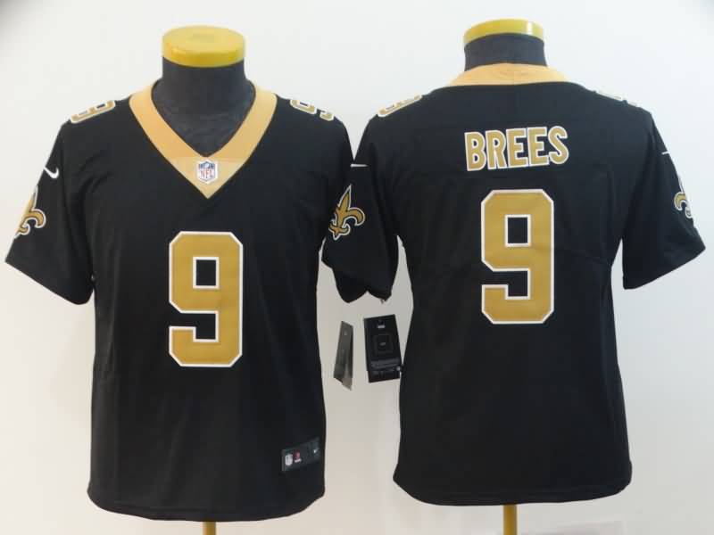 Kids New Orleans Saints Black #9 BREES NFL Jersey