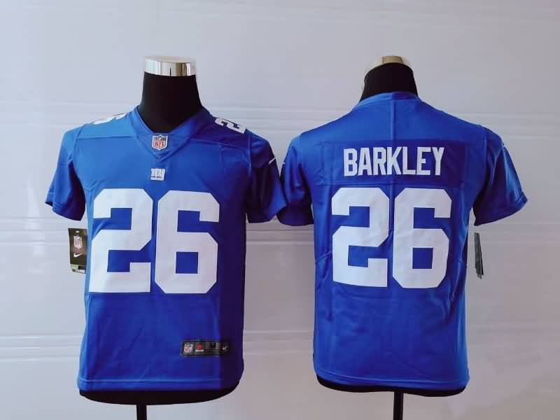 Kids New York Giants Blue #26 BARKLEY NFL Jersey