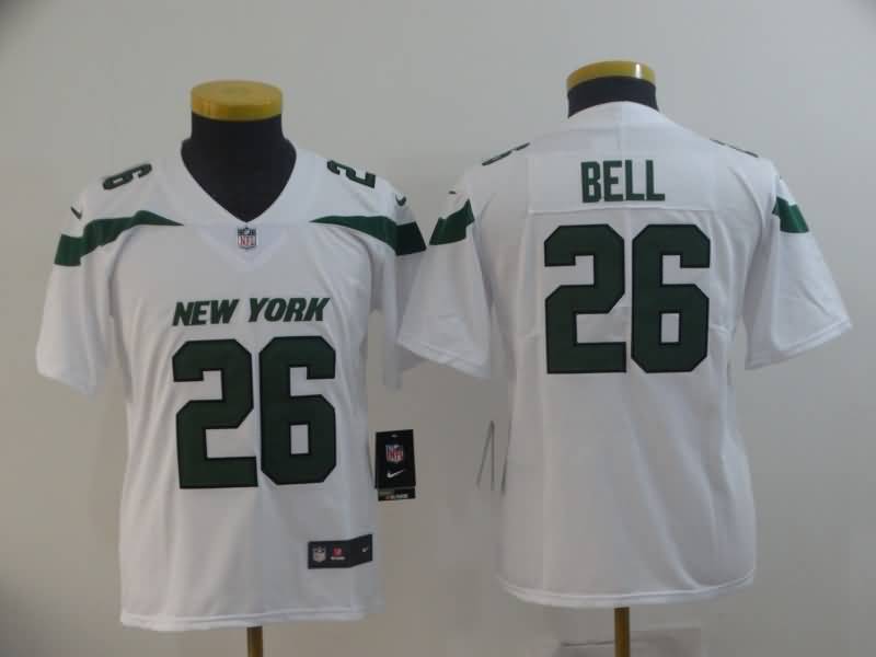 Kids New York Jets White #26 BELL NFL Jersey