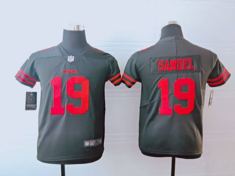 Kids San Francisco 49ers Black #19 SAMUEL NFL Jersey