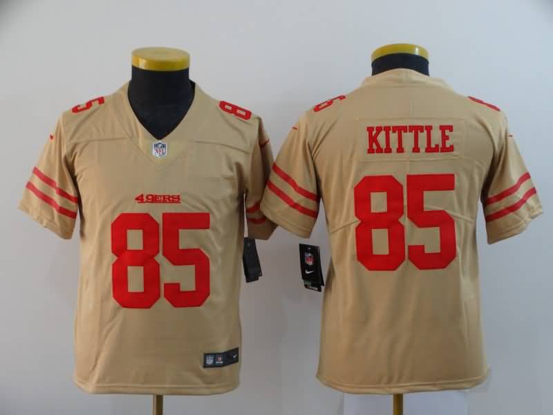 Kids San Francisco 49ers Grey #85 KITTLE Inverted Legend NFL Jersey