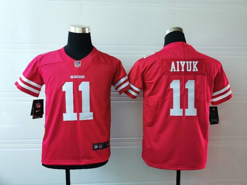 Kids San Francisco 49ers Red #11 AIYUK NFL Jersey