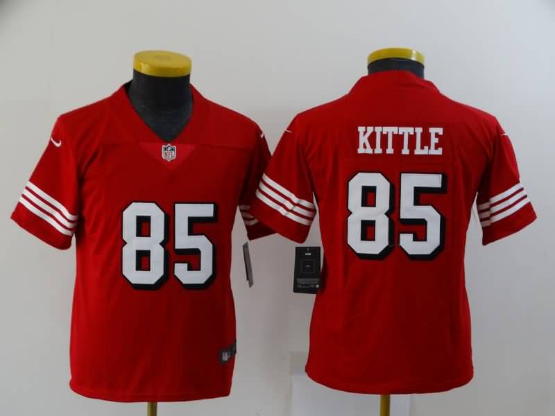 Kids San Francisco 49ers Red #85 KITTLE NFL Jersey 02