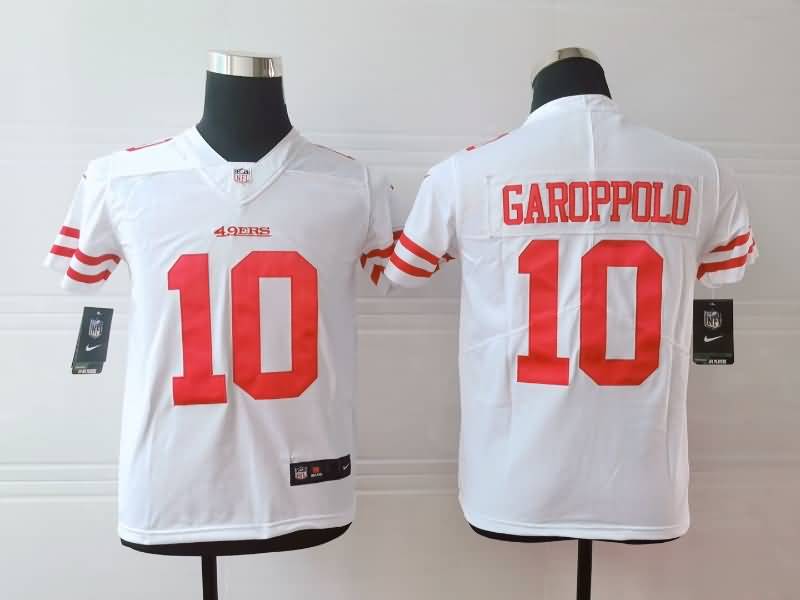 Kids San Francisco 49ers White #10 GAROPPOLO NFL Jersey