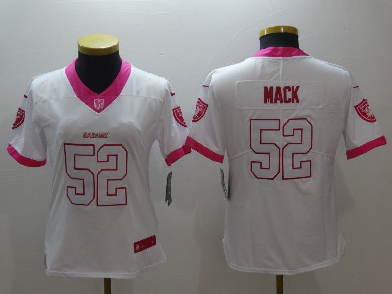Las Vegas Raiders #52 MACK White Fashion Women NFL Jersey