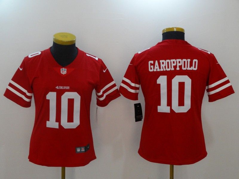 San Francisco 49ers #10 GAROPPOLO Red Women NFL Jersey