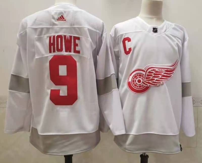 Detroit Red Wings White #9 HOWE NHL Jersey