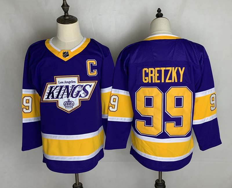 Los Angeles Kings Purple #99 GRETZKY NHL Jersey