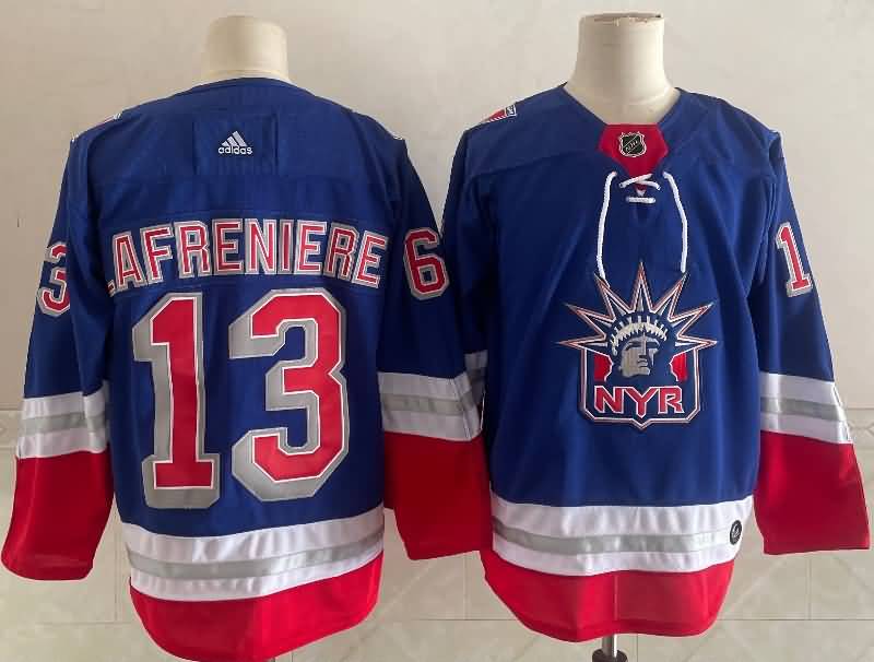 New York Rangers Blue #13 LAFRENIERE Classics NHL Jersey