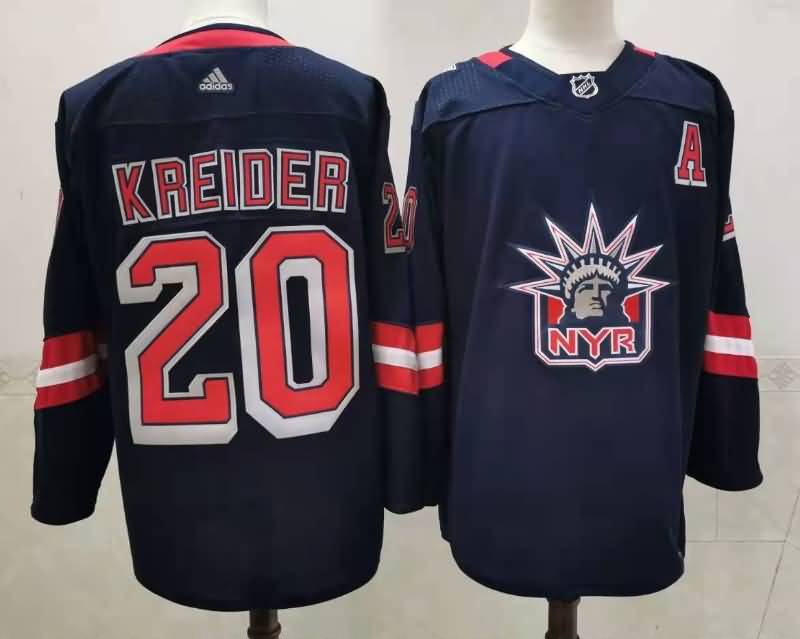 New York Rangers Dark Blue #20 KREIDER Classics NHL Jersey