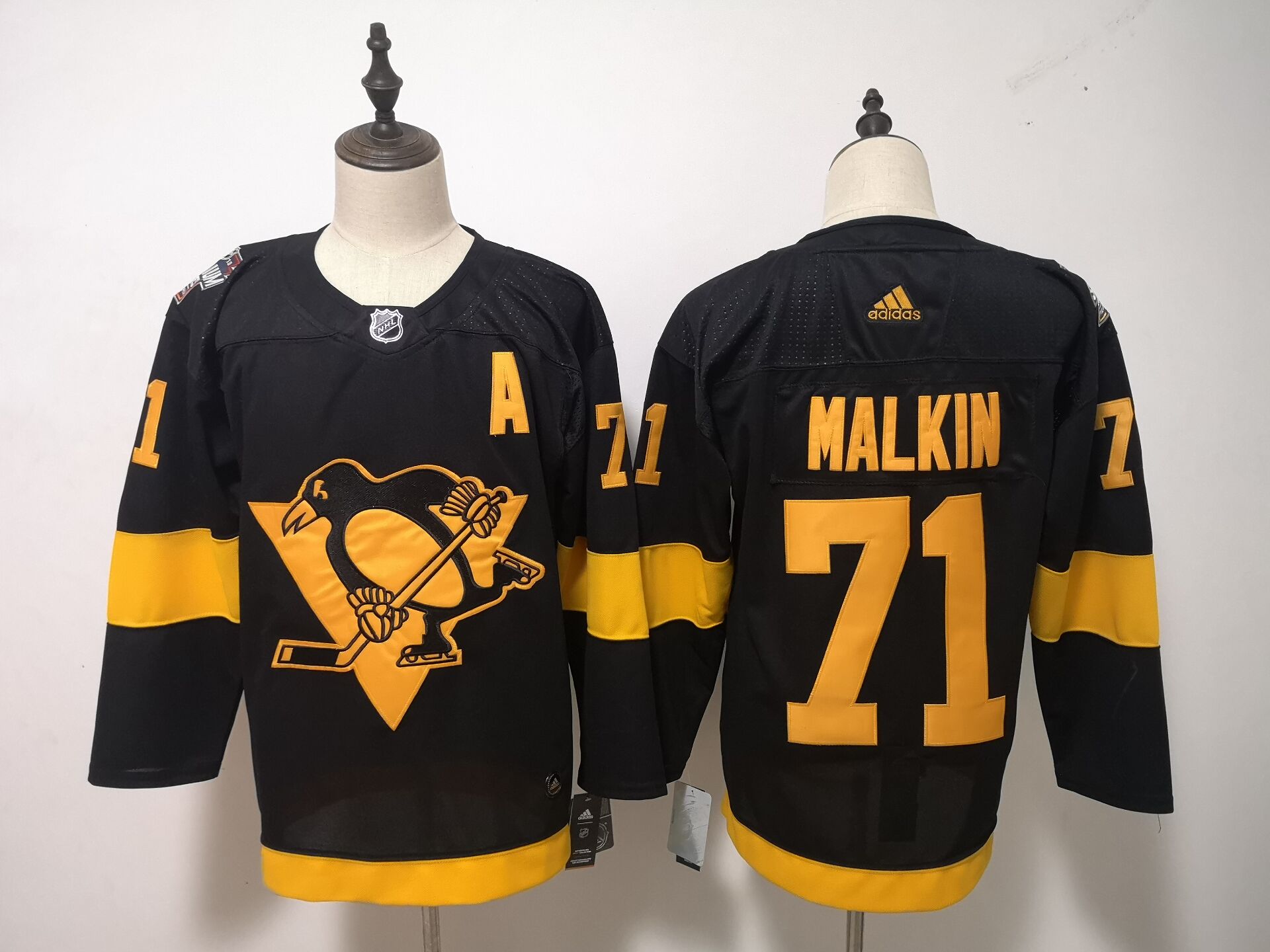 Pittsburgh Penguins Black #71 MALKIN NHL Jersey 02