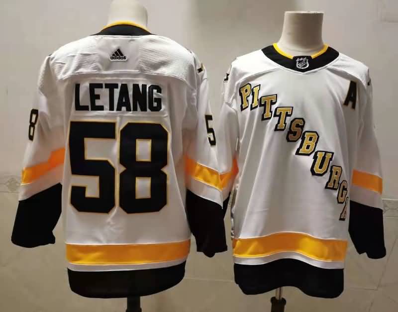 Pittsburgh Penguins White #58 LETANG NHL Jersey 02