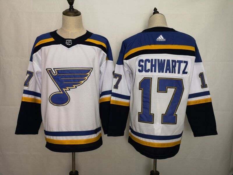 St Louis Blues White #17 SCHWARTZ NHL Jersey